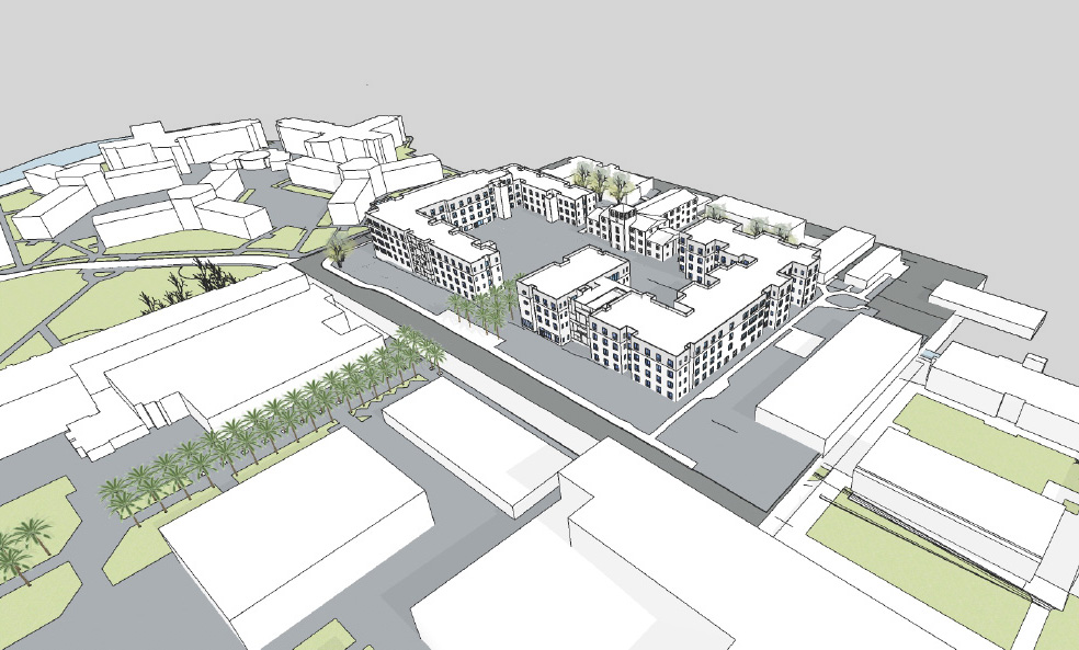A mock-up of upgraded LMU facilities